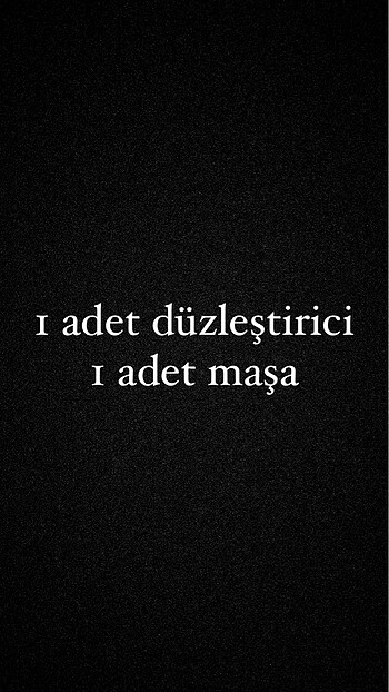 düzleştirici ve maşa