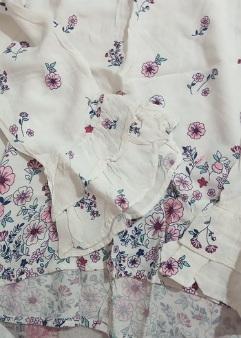 Çiçek Desenli Pamuklu Bohem Uzun Kollu Gömlek - Görsel 2