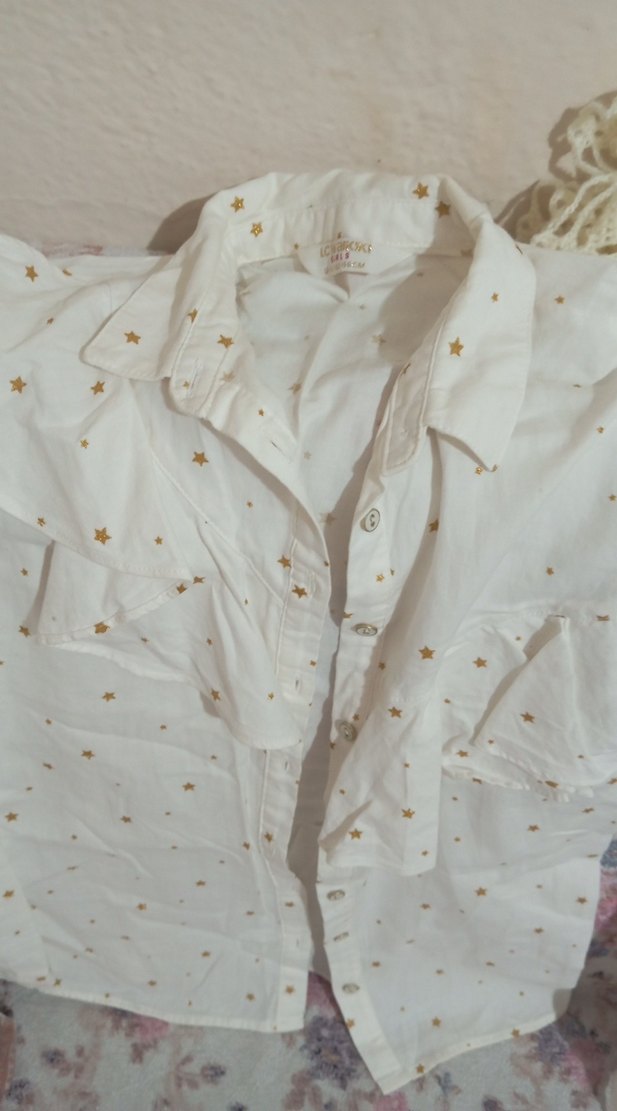 Düğmeli Beyaz Pamuklu Uzun Kollu Kadın Gömlek - Görsel 2