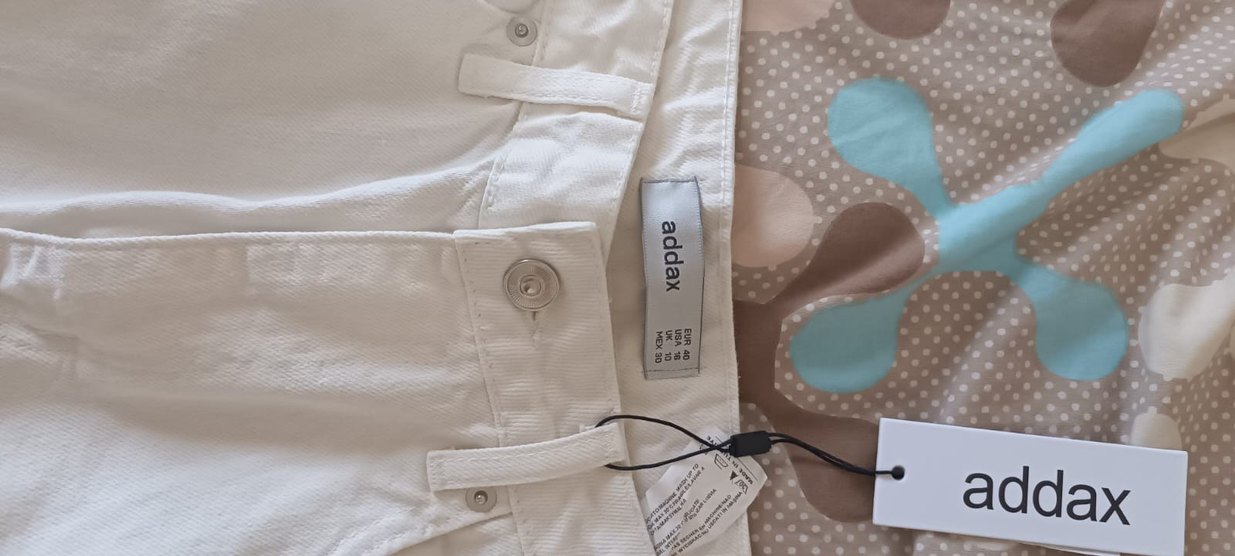 Beyaz addax Kadın Kot Pantolon salaş giyilmedi hiç - Görsel 5