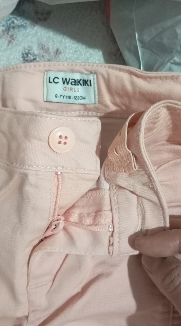 Kız Çocuk Pembe Fırfırlı Rahat Pantolon - Görsel 2