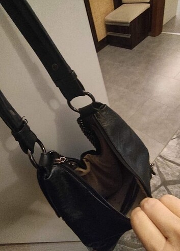 Zara Siyah taşlı çanta 