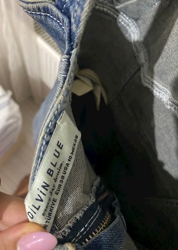 38 Beden Kadın Lacivert Uzun Denim Salopet