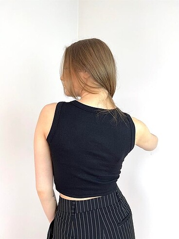 diğer Beden Wang Sıfır Kol Crop Bluz