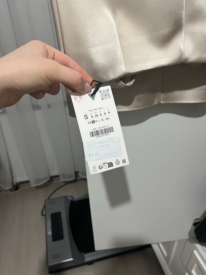 Zara Bej bal rengi kadın saten pantolon - Görsel 4