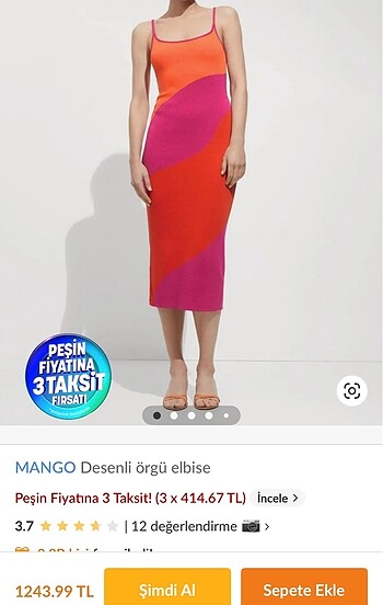 MANGO YAZLIK ELBİSE