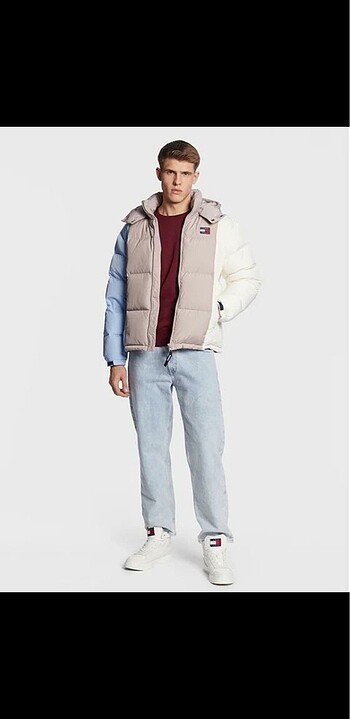 xxl Beden Tommy Hilfiger kaz tüyü erkek mont