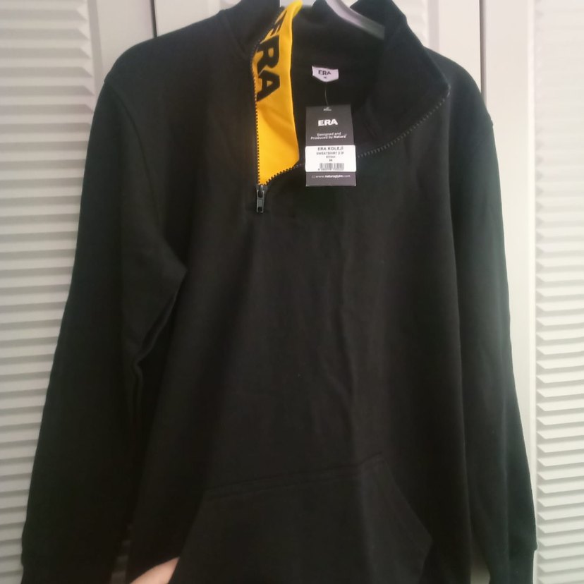 Siyah Fermuarlı Kadın Sweatshirt - Görsel 5