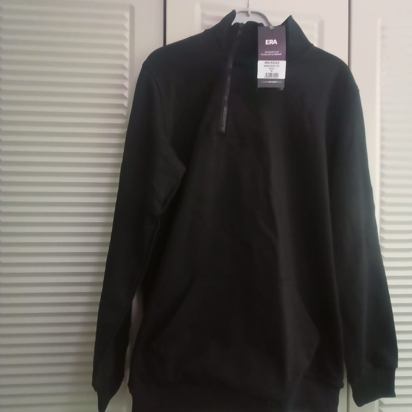 Siyah Fermuarlı Kadın Sweatshirt - Görsel 2