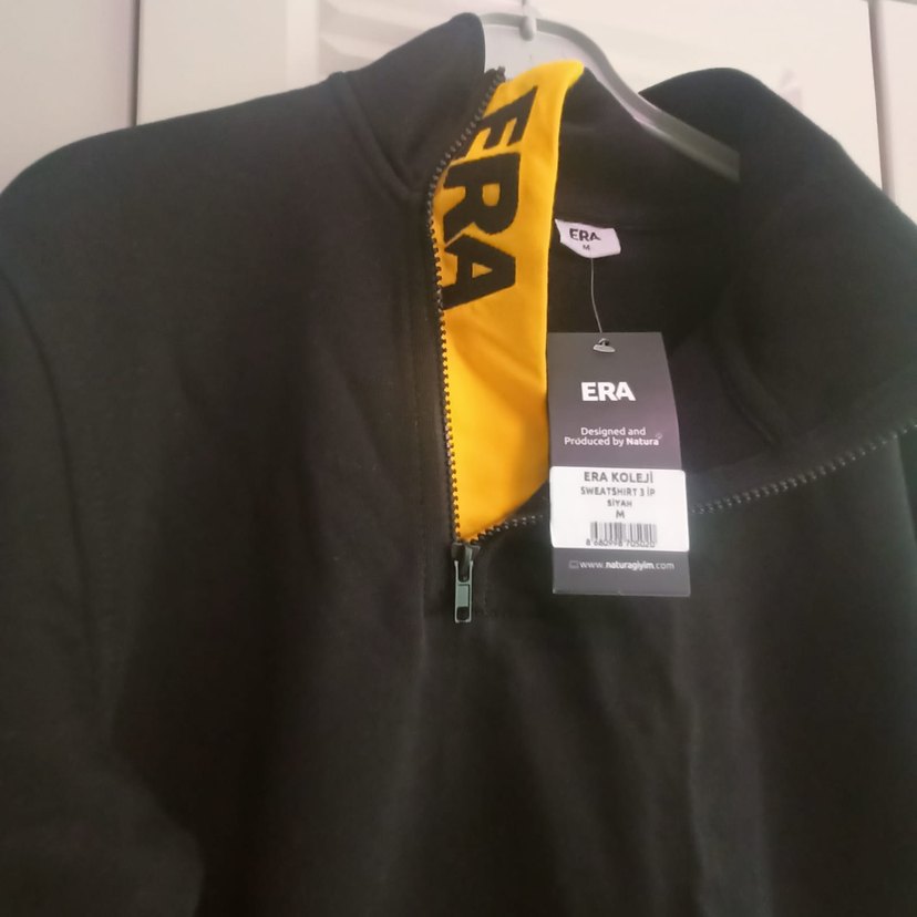 Siyah Fermuarlı Kadın Sweatshirt - Görsel 3