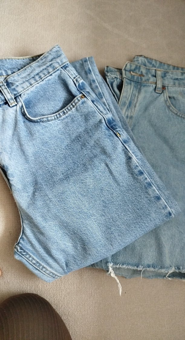 Kadın Mavi Bol Kesim Denim Jean - Görsel 5