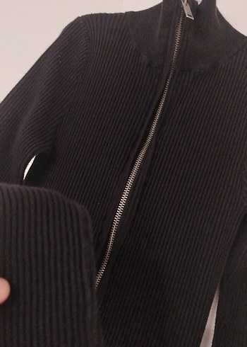 Siyah Yırtmaçlı Uzun Kadın Elbise - Görsel 3