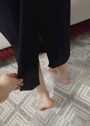 Siyah Straplez Midi Elbise - Görsel 4