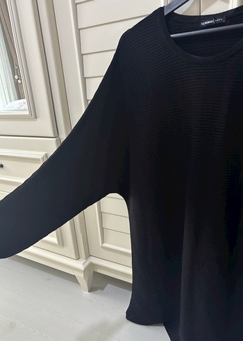 Kadın Siyah Midi Keten Tunik - Görsel 2