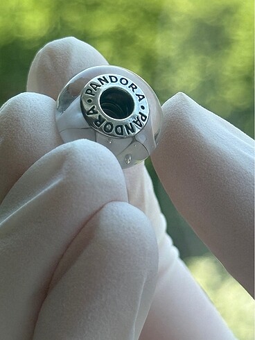 Beden beyaz Renk Pandora Looking Glass Murano Charm