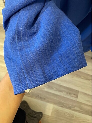 l Beden mavi Renk 1 kez giyildi mavi renk blazer ceket