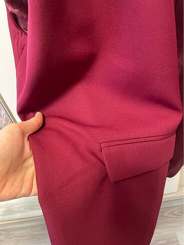 Zara Bordo Blazer yelek