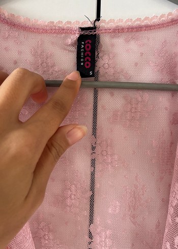 Kız Çocuk Pembe Dantel Bolero - Görsel 2