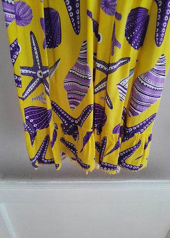 Sarı Renkli bohem elbise - Görsel 5