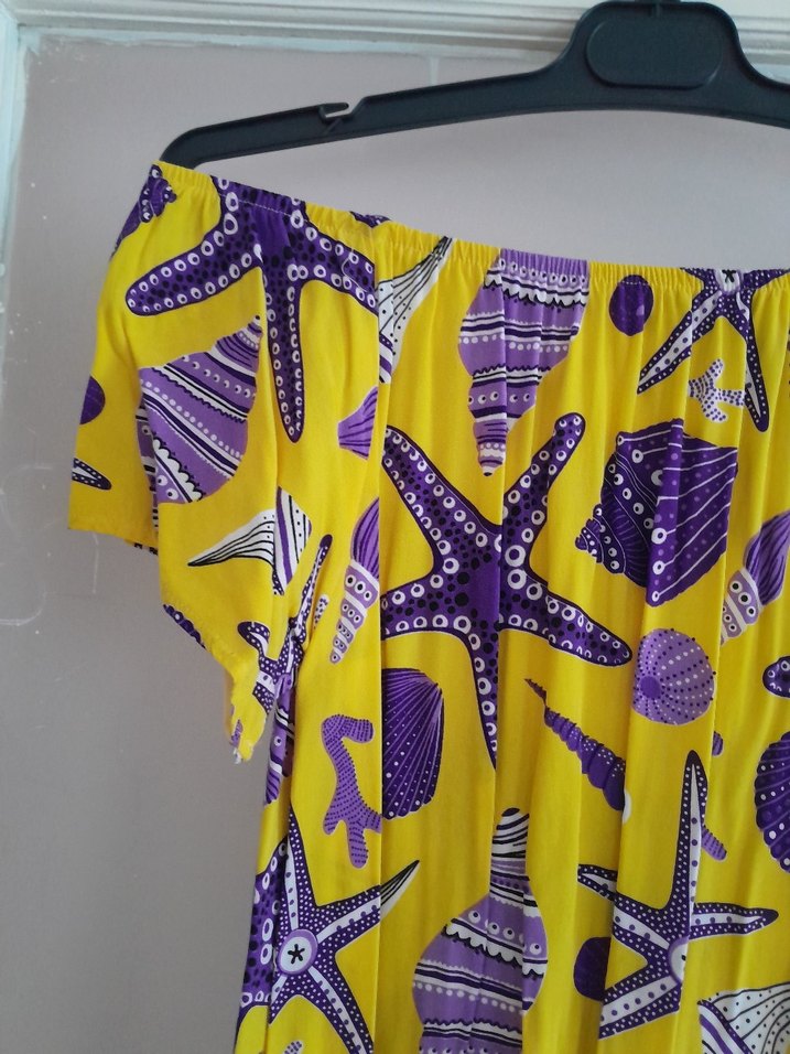 Sarı Renkli bohem elbise - Görsel 3