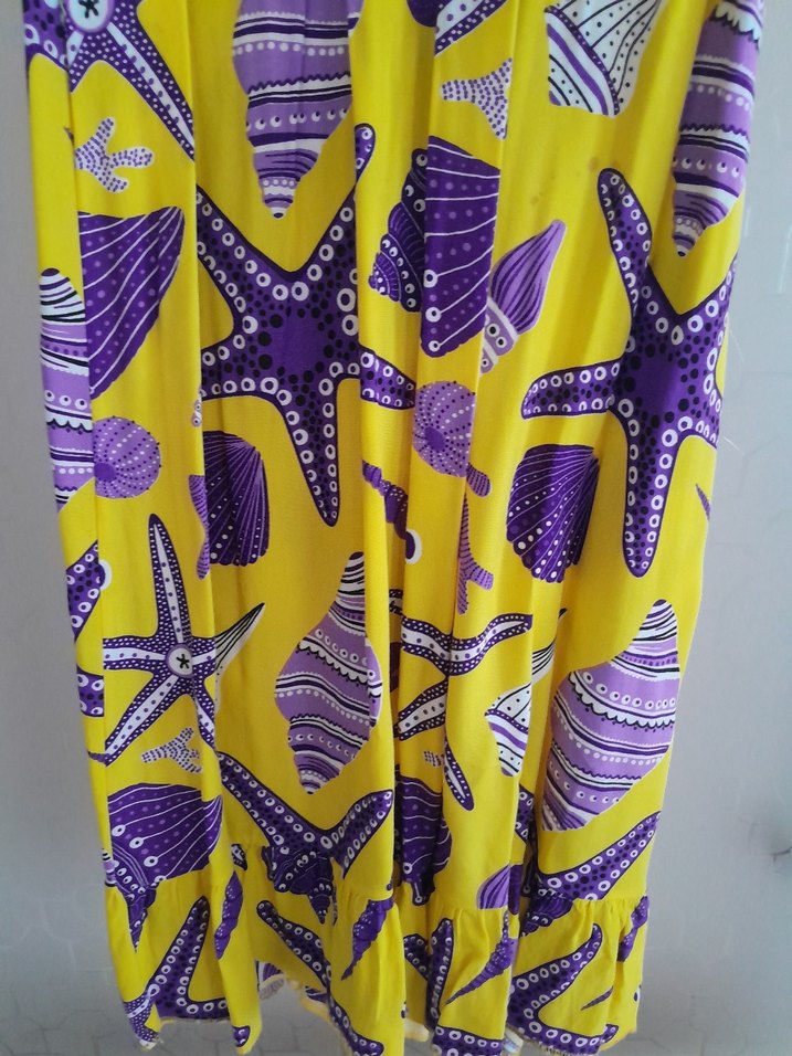 Sarı Renkli bohem elbise - Görsel 4