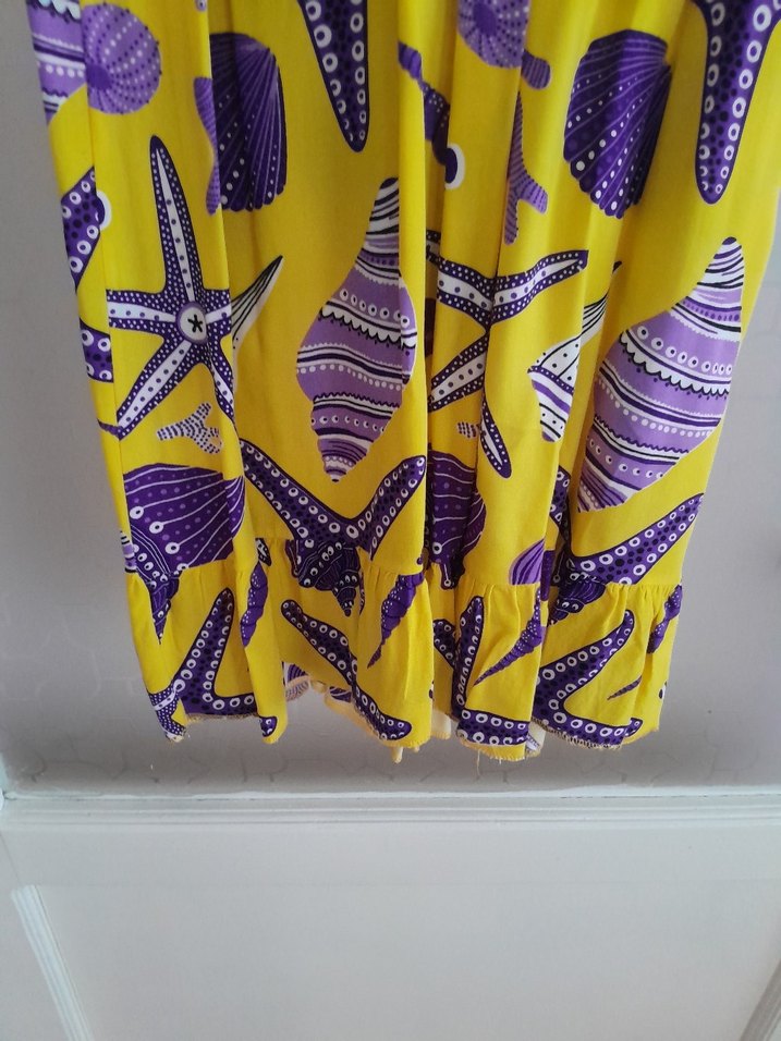 Sarı Renkli bohem elbise - Görsel 5