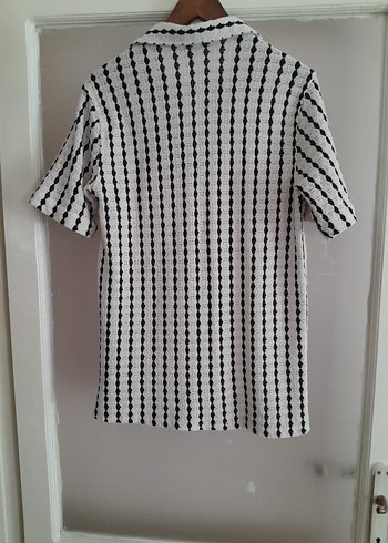 Düğmeli Kısa Kollu Erkek Keten Gömlek - Görsel 5