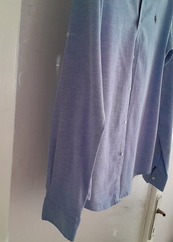 Erkek Mavi Uzun Kollu Düğmeli Gömlek ORJİNAL - Görsel 9