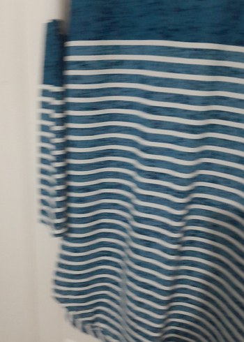 Uzun Kollu, Renkli Çizgili Kadın Gömlek tunik - Görsel 4