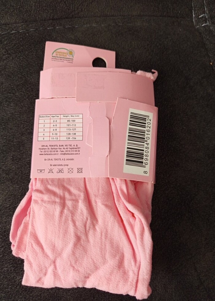 8-9 yaş uyumlu 3 adet yeni opak kız çocuk külotlu çorabı - Görsel 3