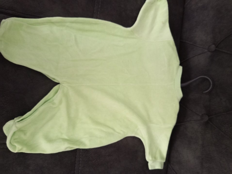 Kadife Nakışlı Yeşil Bebek Tulum - Görsel 3