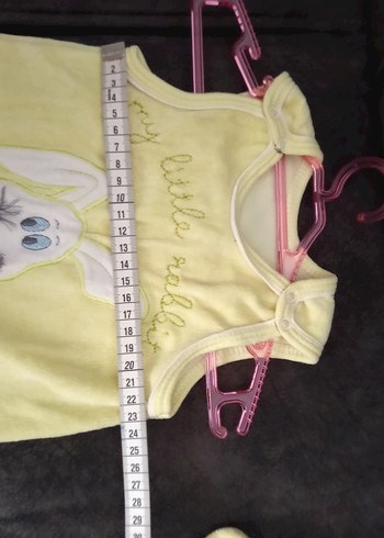 fıstık yeşiliı Tavşan Desenli Bebek Uyku Tulumu ve Şapka - Görsel 7