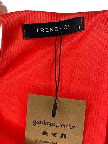 38 Beden turuncu Renk Trendyol & Milla Kısa Elbise %70 İndirimli.