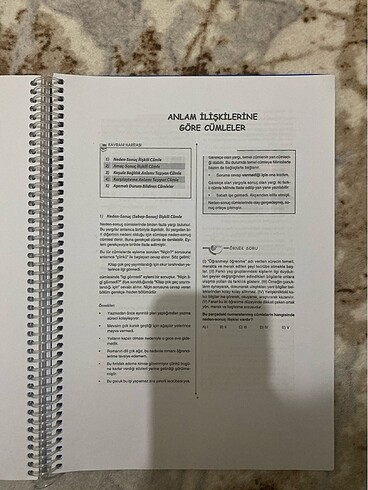 Beden Renk Türkçe Dil ve Anlam Bilgisi Ders Notu