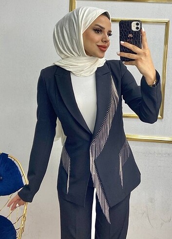 diğer Beden siyah Renk Siyah Püsküllü Ceketimiz 