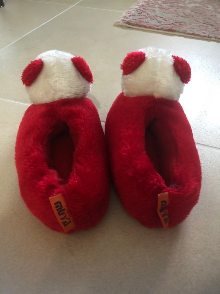 Çocuk Kırmızı Panda  detaylı sıcak panduf - Görsel 2