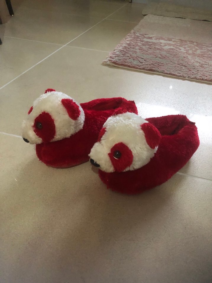 Çocuk Kırmızı Panda  detaylı sıcak panduf - Görsel 3