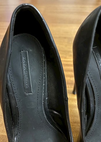 Siyah Rugan Kadın Stiletto Topuklu Ayakkabı - Görsel 4