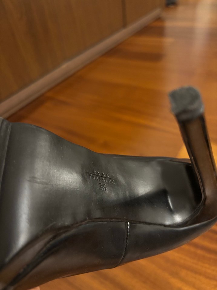 Siyah Rugan Kadın Stiletto Topuklu Ayakkabı - Görsel 5