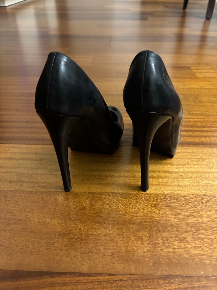 Siyah Rugan Kadın Stiletto Topuklu Ayakkabı - Görsel 2