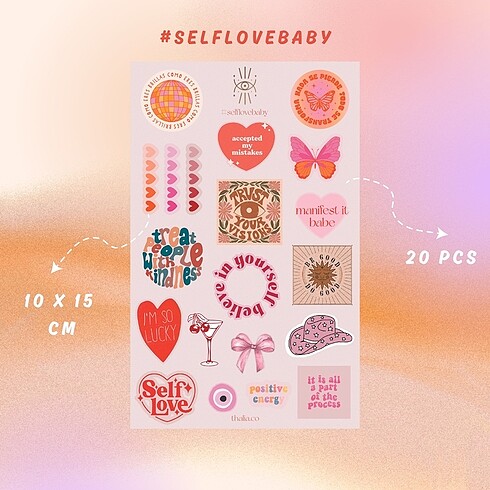  Beden Renk sticker | selflovebaby