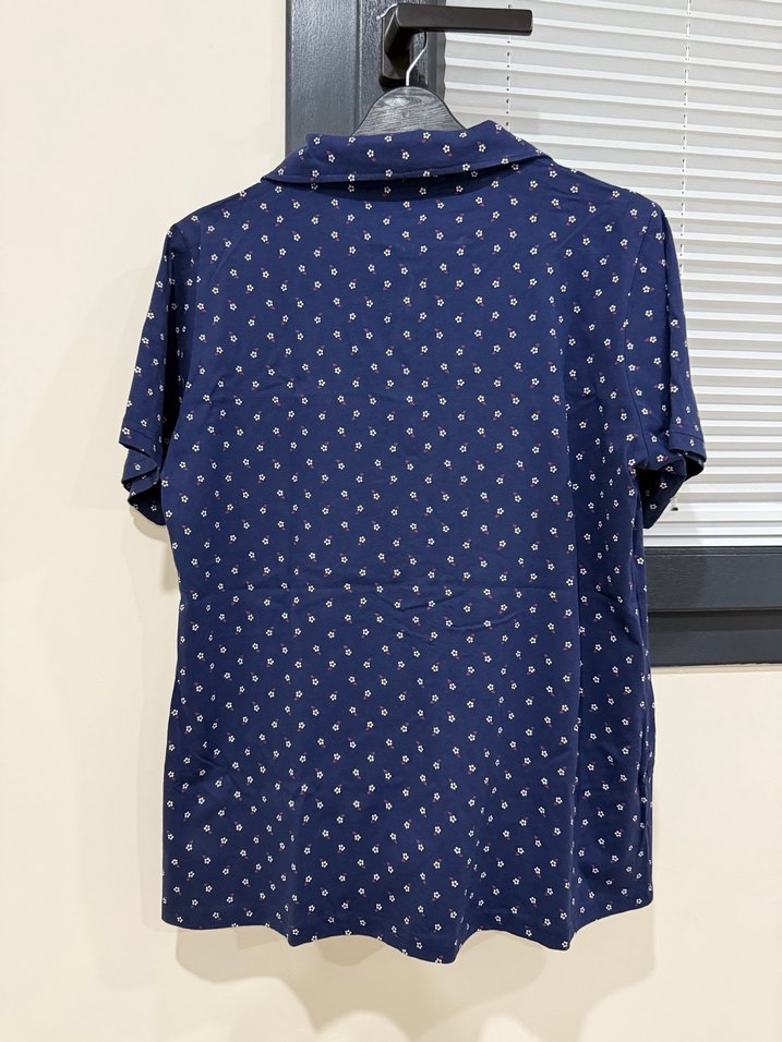 Lacivert Baskılı Kısa Kollu Gömlek pijama takımı - Görsel 3