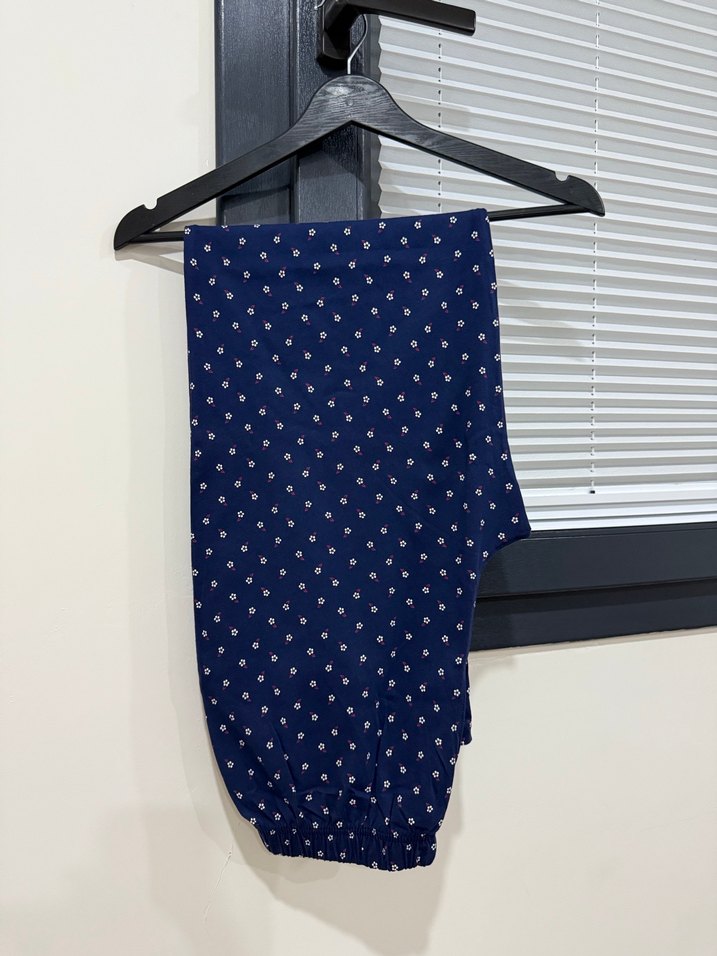 Lacivert Baskılı Kısa Kollu Gömlek pijama takımı - Görsel 2