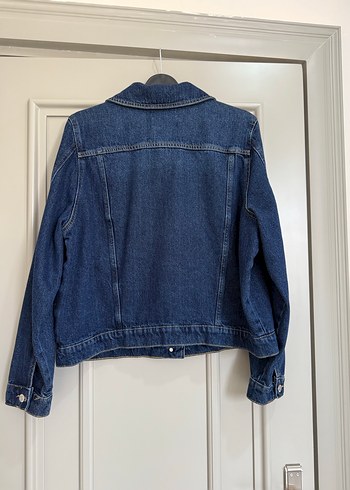 Düğmeli Mavi Kadın Denim Ceket - Görsel 2