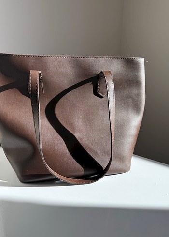 Kahverengi Deri Kadın Çanta - Görsel 2
