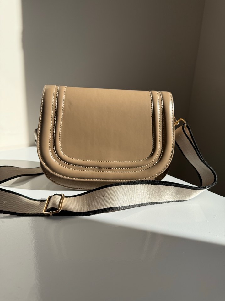 Bej Deri Kadın Çanta - Görsel 2