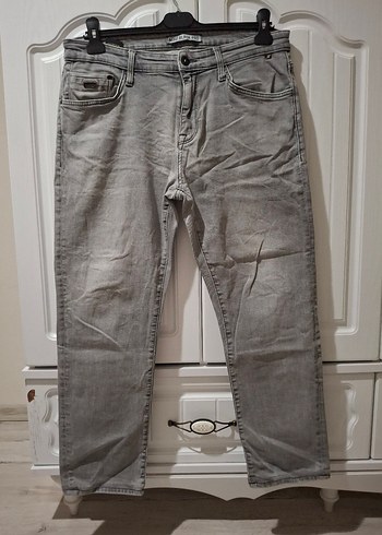 Gri Regular Fit Erkek Denim Jean