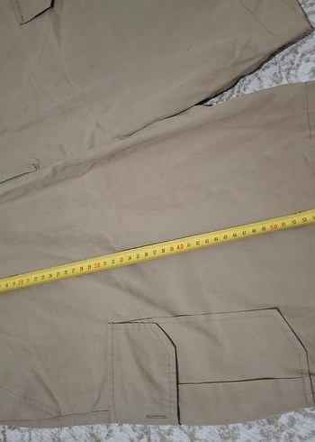 Bej Keten Kemerli Rahat Erkek Şort - Görsel 7