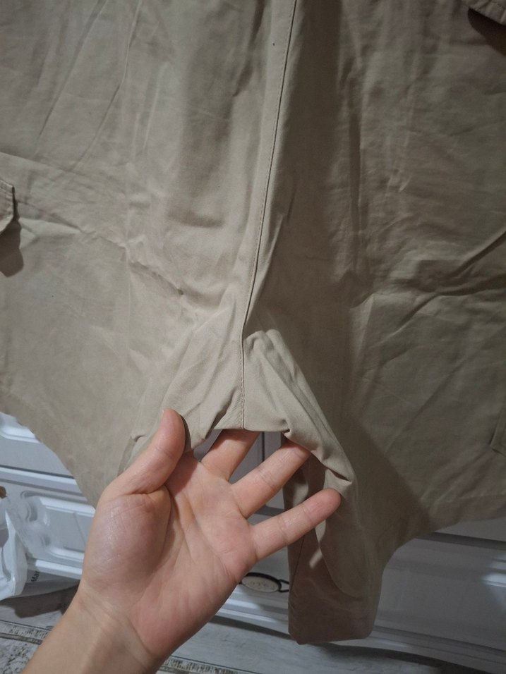 Bej Keten Kemerli Rahat Erkek Şort - Görsel 5