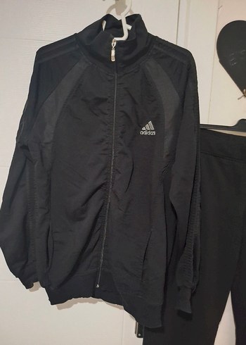 orijinal m beden adidas  Siyah Fermuarlı Eşofman Takımı - Görsel 2